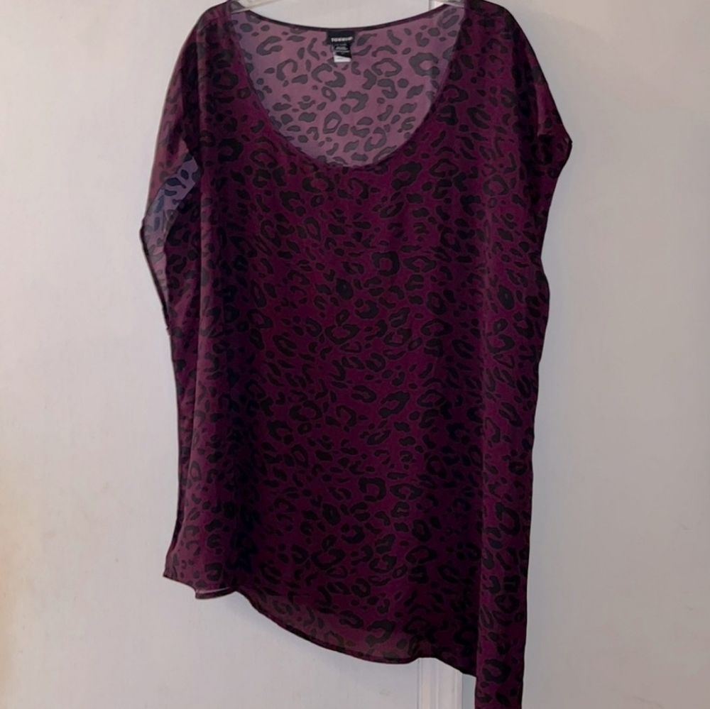 Torrid Asymmetrical Animal Print Top